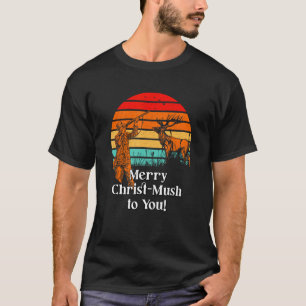 T-shirt Joyeux Christmush à vous Champignons Pun Cottageco