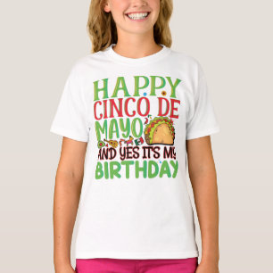 T-shirt Joyeux Cinco De Mayo Et oui c'est mon anniversaire