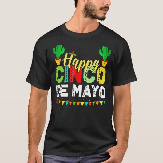 T-shirt Joyeux Cinco De Mayo Fiesta Mexicaine 5 De Mayo (Devant)