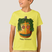 T-shirt Joyeux Citrouille alimentaire Halloween Face enfan (Devant)