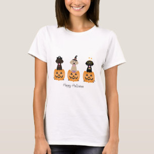 T-shirt Joyeux Citrouille de chiens de trieuse d'Halloween