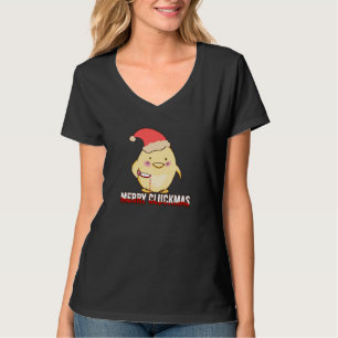T-shirt Joyeux Cluckmas, Poulet de Noël drôle
