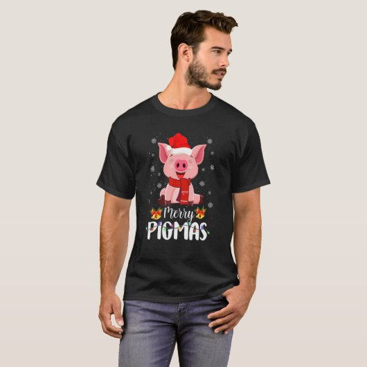 T-shirt Joyeux cochon Noël Noël Noël Noël Noël Noël Noël N (Devant entier)