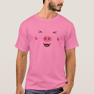 T-shirt Joyeux Cochon Visage drôle Famille Halloween Costu