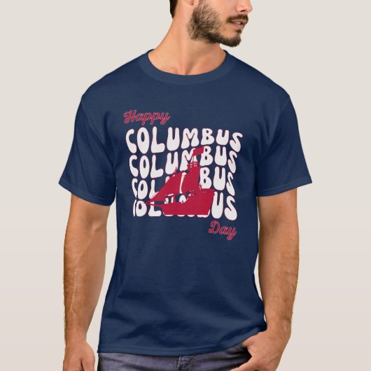 T-shirt Joyeux Columbus Day (Devant)