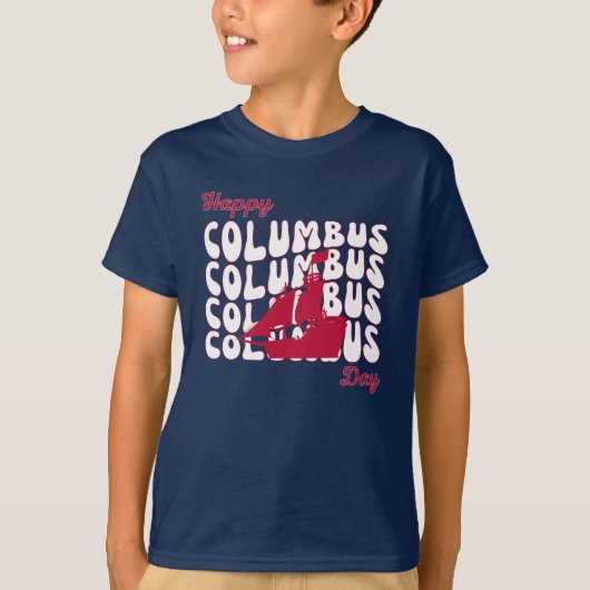 T-shirt Joyeux Columbus Day Boy (Devant)