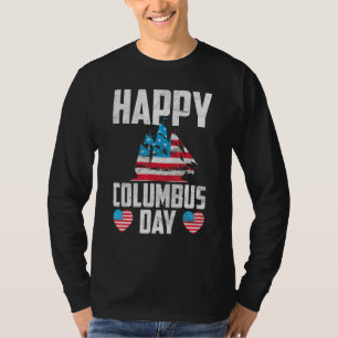 T-shirt Joyeux Columbus Day Italien Explore Américain