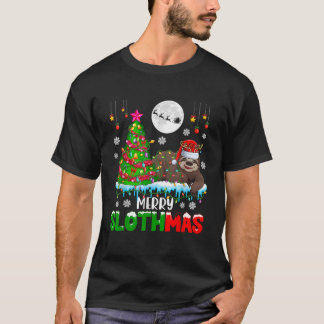 T-shirt Joyeux costume de fentes Noël Père Noël Reindeer X