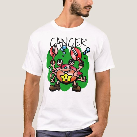 T-shirt Joyeux crabe cancéreux avec étoile (Devant)