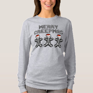 T-shirt Joyeux Creepmas Hommes en Pain d'Épice Squelette