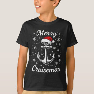 T-shirt Joyeux Cruisemas Ancre Chapeau de Père Noël Drôle