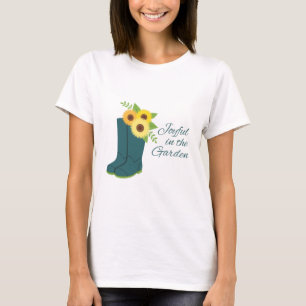 T-shirt Joyeux Dans Le Jardin