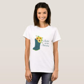 T-shirt Joyeux Dans Le Jardin (Devant entier)
