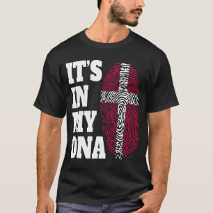 T-shirt Joyeux dans mon ADN Danemark Drapeau danois