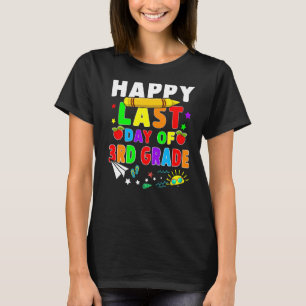 T-shirt Joyeux Dernier Jour De 3e Année Étudiants Enseigna