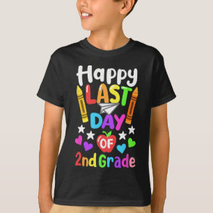 T-shirt Joyeux Dernier Jour De L'École 2E Grade Cl De 2025
