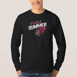 T-shirt Joyeux Dernier Jour De L'École Bonjour Été Crème D