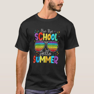 T-shirt Joyeux Dernier Jour De L'École Pop It Bonjour Été