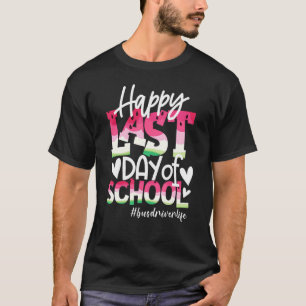 T-shirt Joyeux Dernier Jour De L'École Tie Dye Bus Conduct