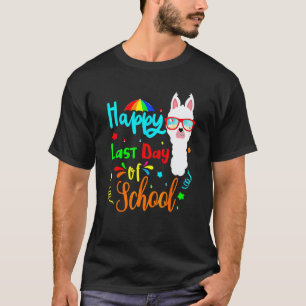 T-shirt Joyeux Dernier Jour D'École Alpaca Lama Drôle De