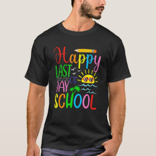 T-shirt Joyeux Dernier Jour D'École Bonjour L'Été Élèves E