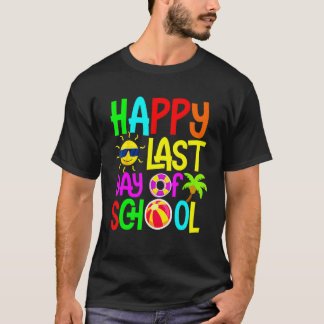 T-shirt Joyeux Dernier Jour D'École Élèves Et Enseignant