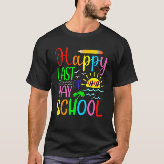 T-shirt Joyeux Dernier Jour D'École Élèves Et Enseignants