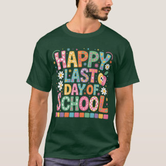 T-shirt Joyeux Dernier Jour D'École Élèves Et Enseignants