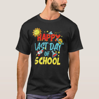 T-shirt Joyeux Dernier Jour D'École Élèves Et Enseignants