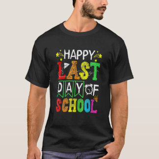 T-shirt Joyeux Dernier Jour D'École En Vacances D'Été Ens