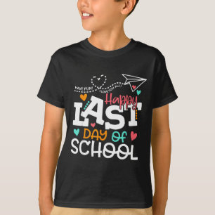 T-shirt Joyeux dernier jour d'école enfants enseignant élè