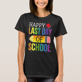 T-shirt Joyeux Dernier Jour D'École Enseignant Enfants Étu