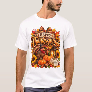 T-shirt Joyeux dîner de Thanksgiving