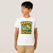 T-shirt Joyeux Dinosaur d'anniversaire (Devant entier)