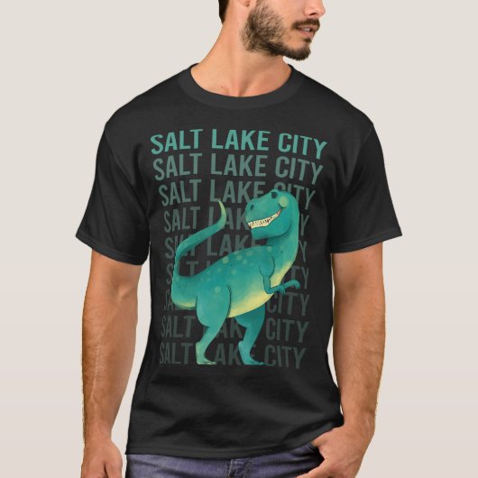 T-shirt Joyeux Dinosaur Salt Lake City (Devant)