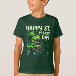 T-shirt Joyeux Dinosaure du jour St. Pat Trex avec Shamroc