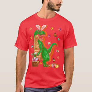 T-shirt Joyeux Dinosaure Fête des oeufs de lapin de Pâques
