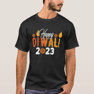 T-shirt Joyeux Diwali 2023 Festival Des Lumières Indien Hi