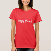 T-shirt Joyeux Diwali en écriture décorative (Devant)