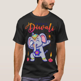 T-shirt Joyeux Diwali Festival Des Lumières Célébration En