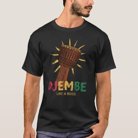 T-shirt Joyeux Djembe comme un patron African Drum (Devant)