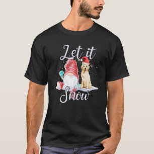 T-shirt Joyeux Dogmes Golden-Retriever Laissez Neiger Noël