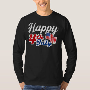 T-shirt Joyeux drapeau 4 juillet américain 4 juillet