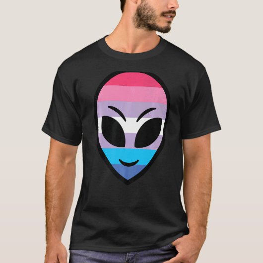 T-shirt Joyeux drapeau Alien Bigender (Devant)