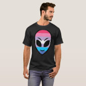 T-shirt Joyeux drapeau Alien Bigender (Devant entier)