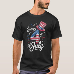T-shirt Joyeux drapeau américain 4 juillet patriotique USA