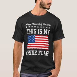 T-shirt Joyeux drapeau américain patriotique 4 juillet 4e 