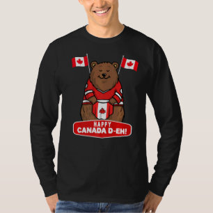 T-shirt Joyeux drapeau de la Feuille d'érable canadienne J