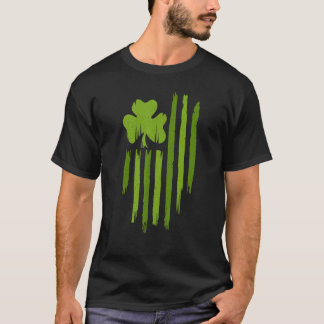 T-shirt Joyeux drapeau Jour de la Saint Patrick américain 