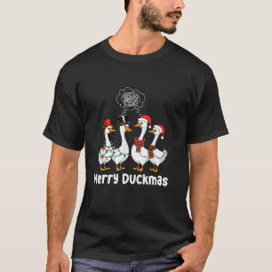 T-shirt Joyeux Duckmas Drôle Amoureux de canard Santa Hat